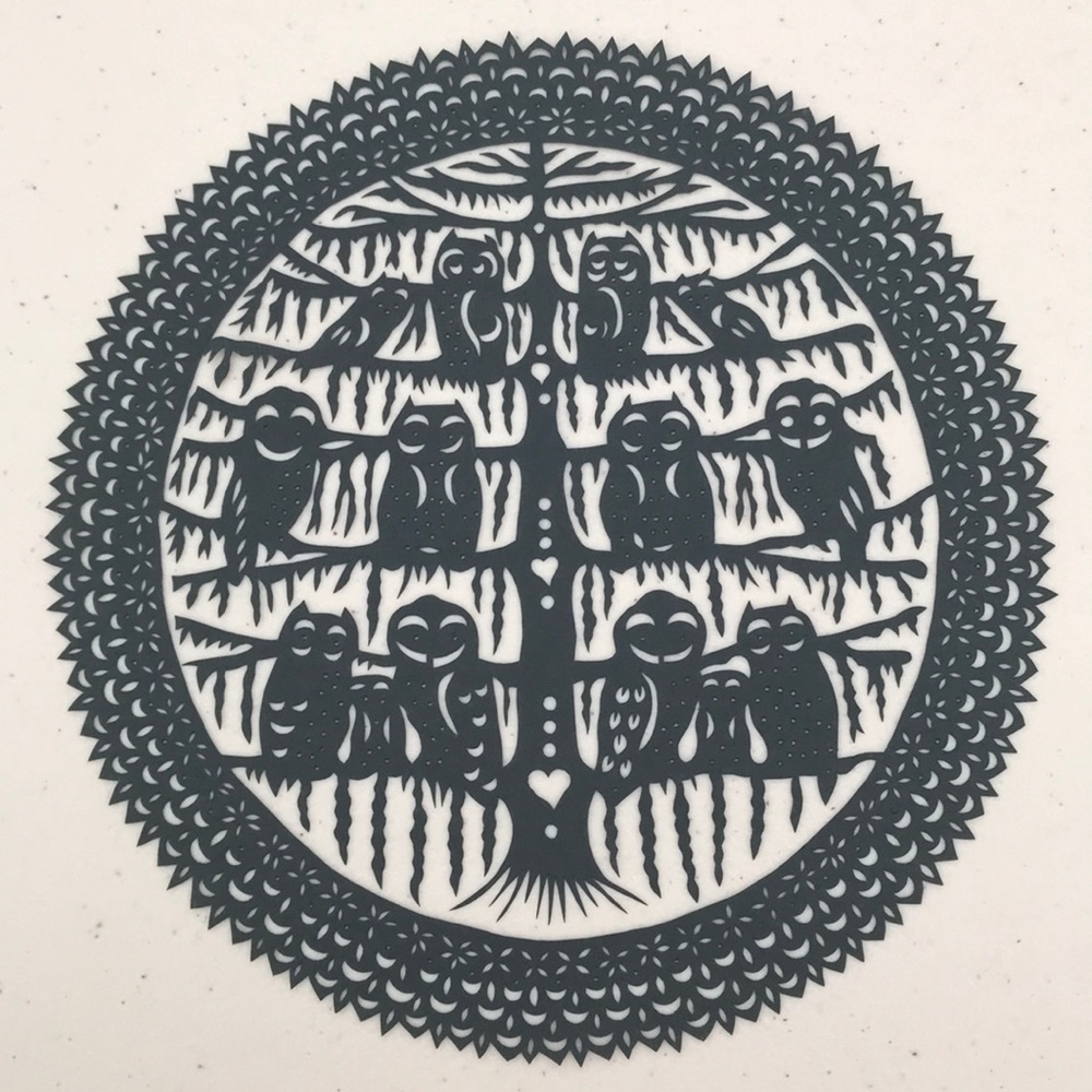 🔥ON SALE🔥Owls Family in the Forest 💖 Handmade PaperCut Silhouette Scherenschn